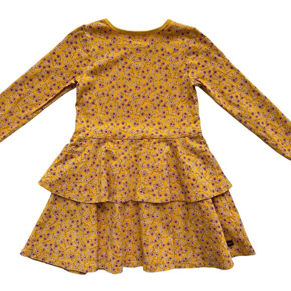 NWOT Tea Collection Mustard Floral Dress Size 5 - Picture 3 of 5